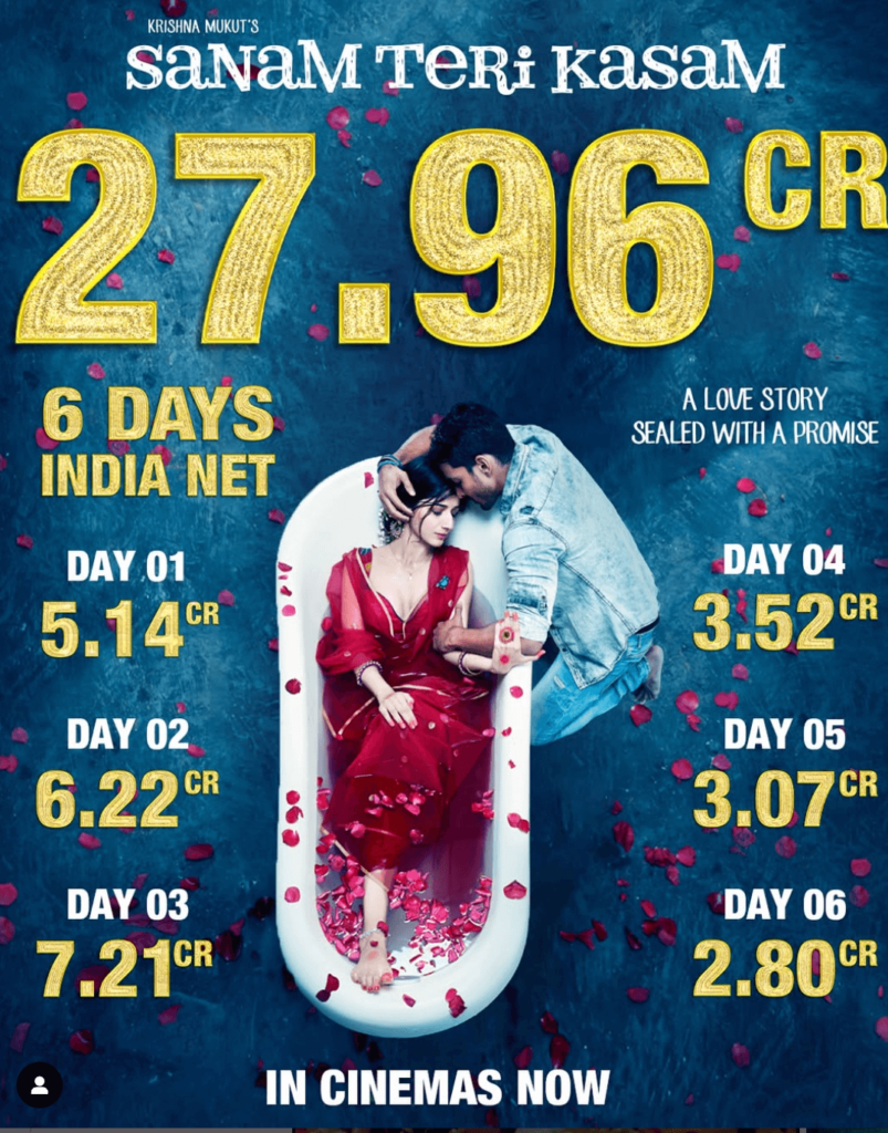 Day 6 of Sanam Teri Kasam box office collection 2025